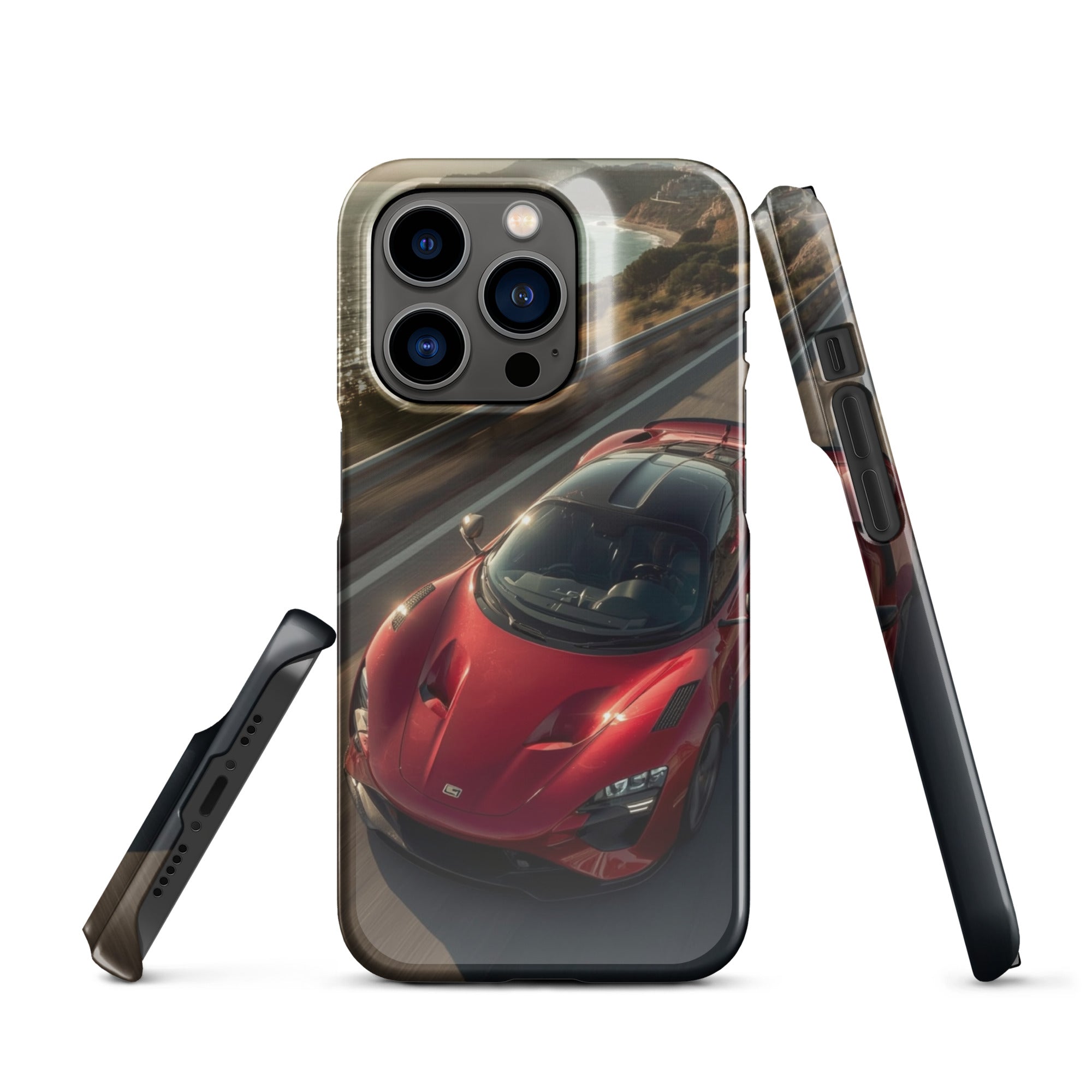 Foto di - Cover Resistente e Compatibile con Ricarica Wireless iPhone – Lucid Red Supercar-Smartphone-Biiply