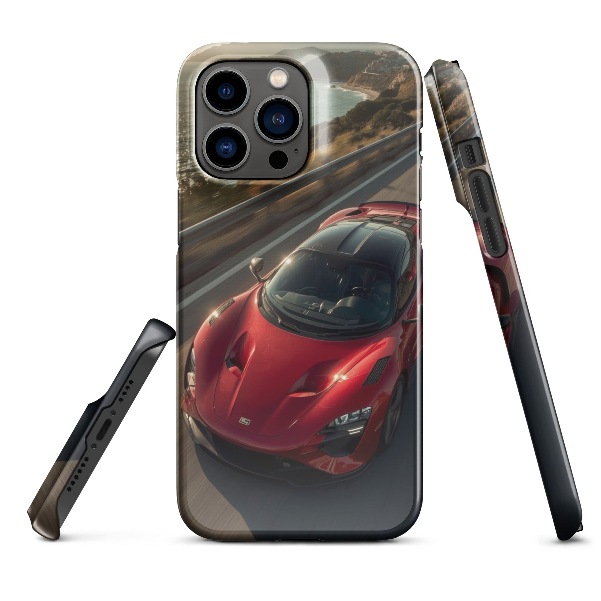 Foto di - Cover Resistente e Compatibile con Ricarica Wireless iPhone – Lucid Red Supercar-Smartphone-Biiply
