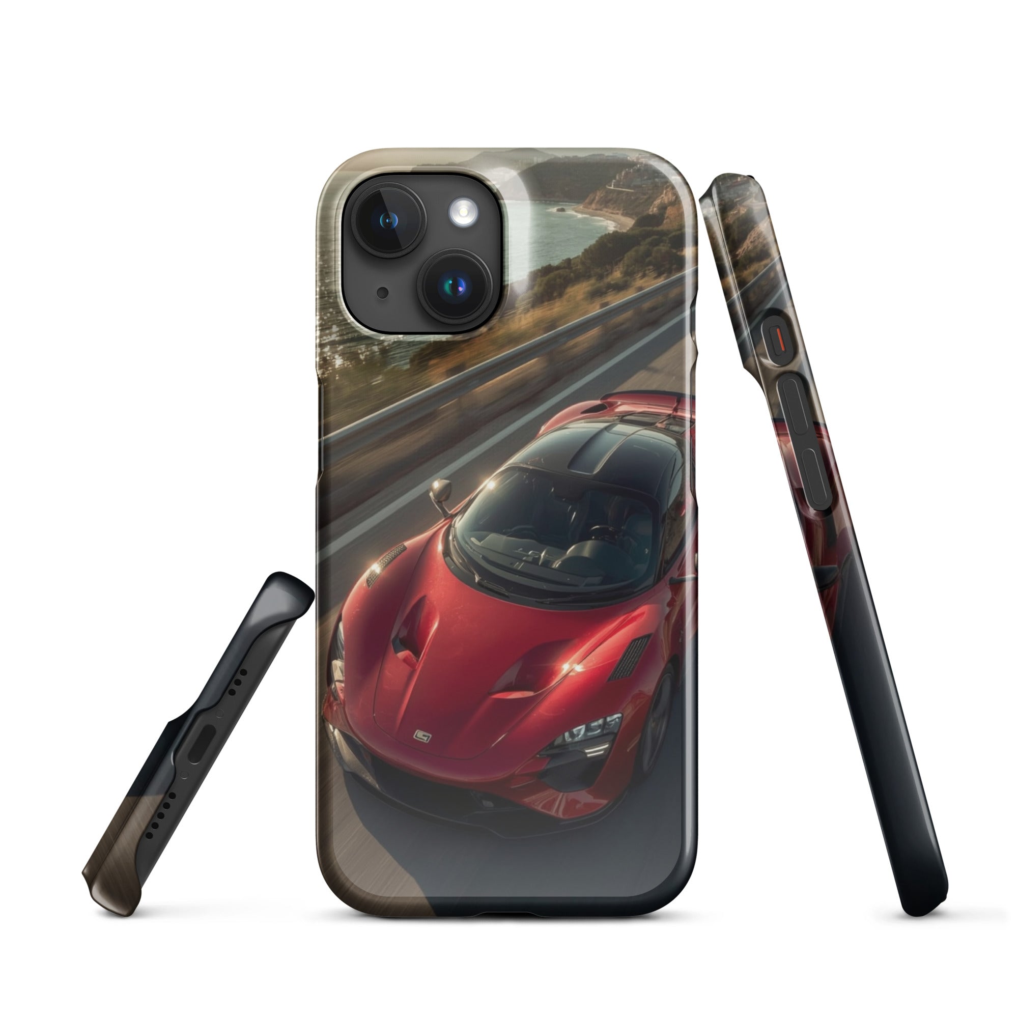 Foto di - Cover Resistente e Compatibile con Ricarica Wireless iPhone – Lucid Red Supercar-Smartphone-Biiply