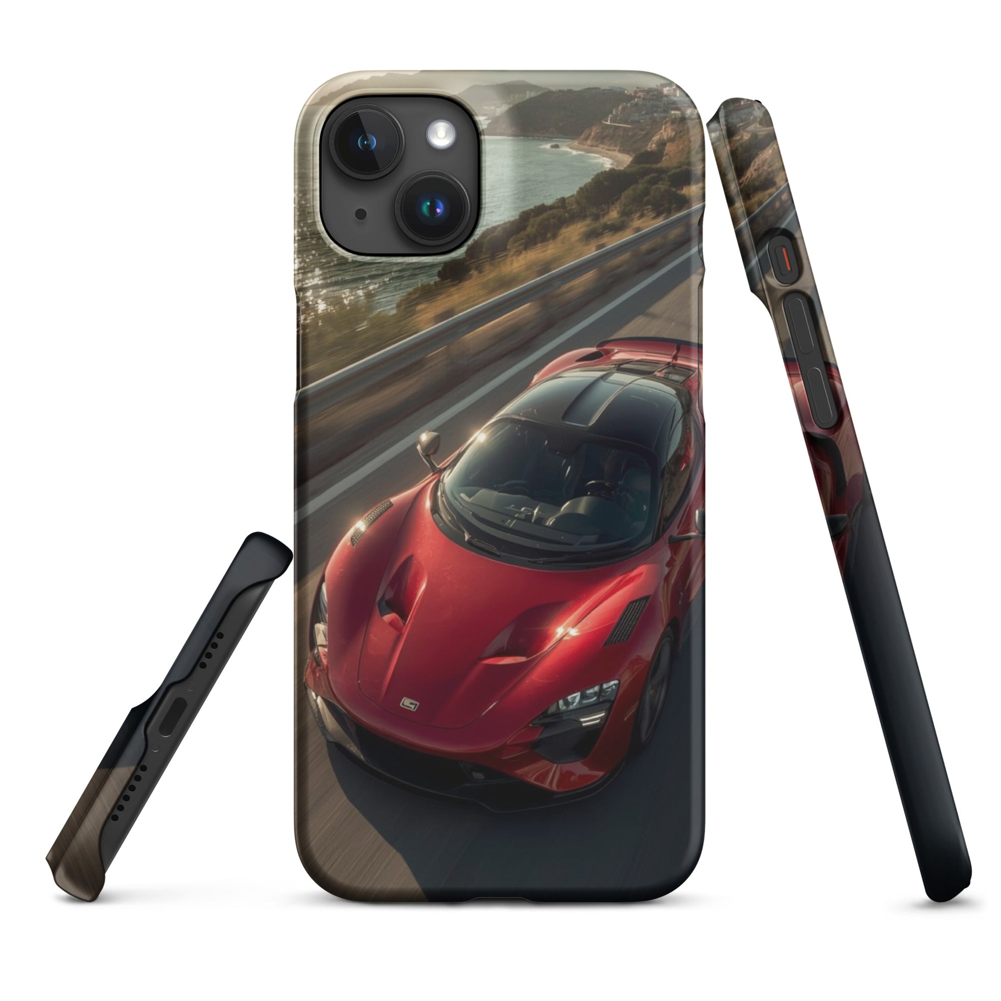 Foto di - Cover Resistente e Compatibile con Ricarica Wireless iPhone – Lucid Red Supercar-Smartphone-Biiply