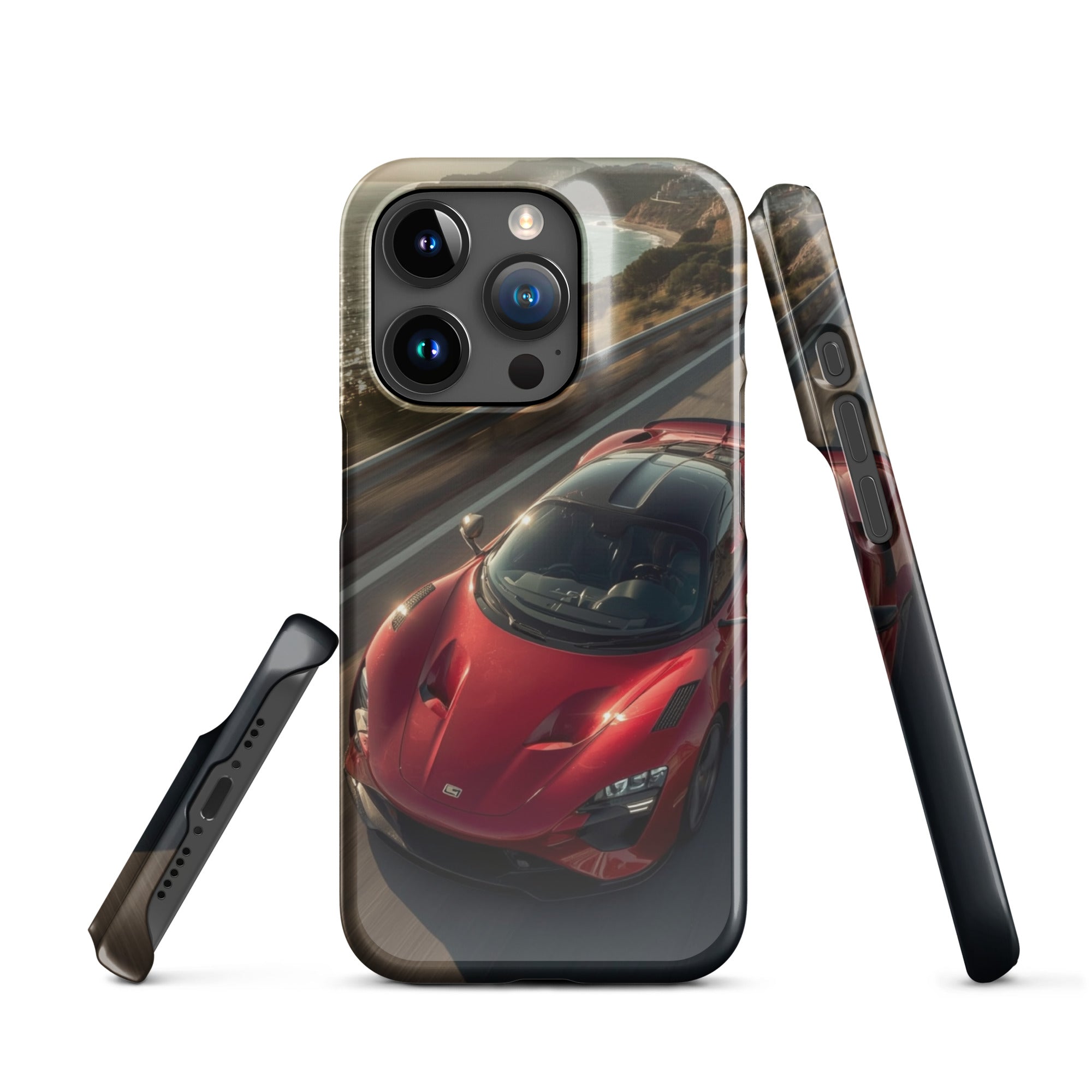 Foto di - Cover Resistente e Compatibile con Ricarica Wireless iPhone – Lucid Red Supercar-Smartphone-Biiply