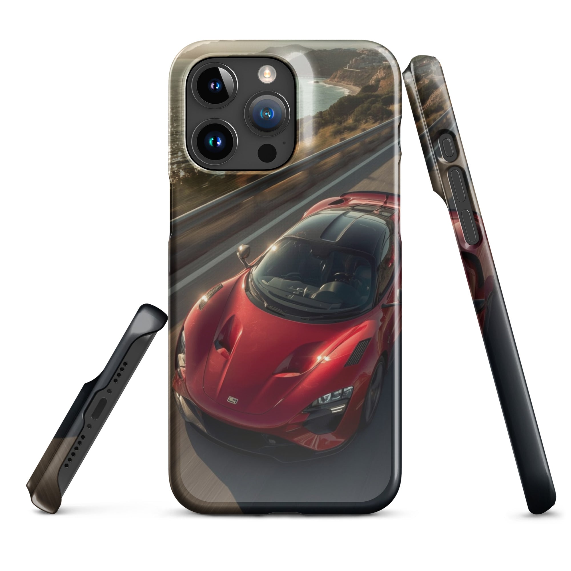 Foto di - Cover Resistente e Compatibile con Ricarica Wireless iPhone – Lucid Red Supercar-Smartphone-Biiply