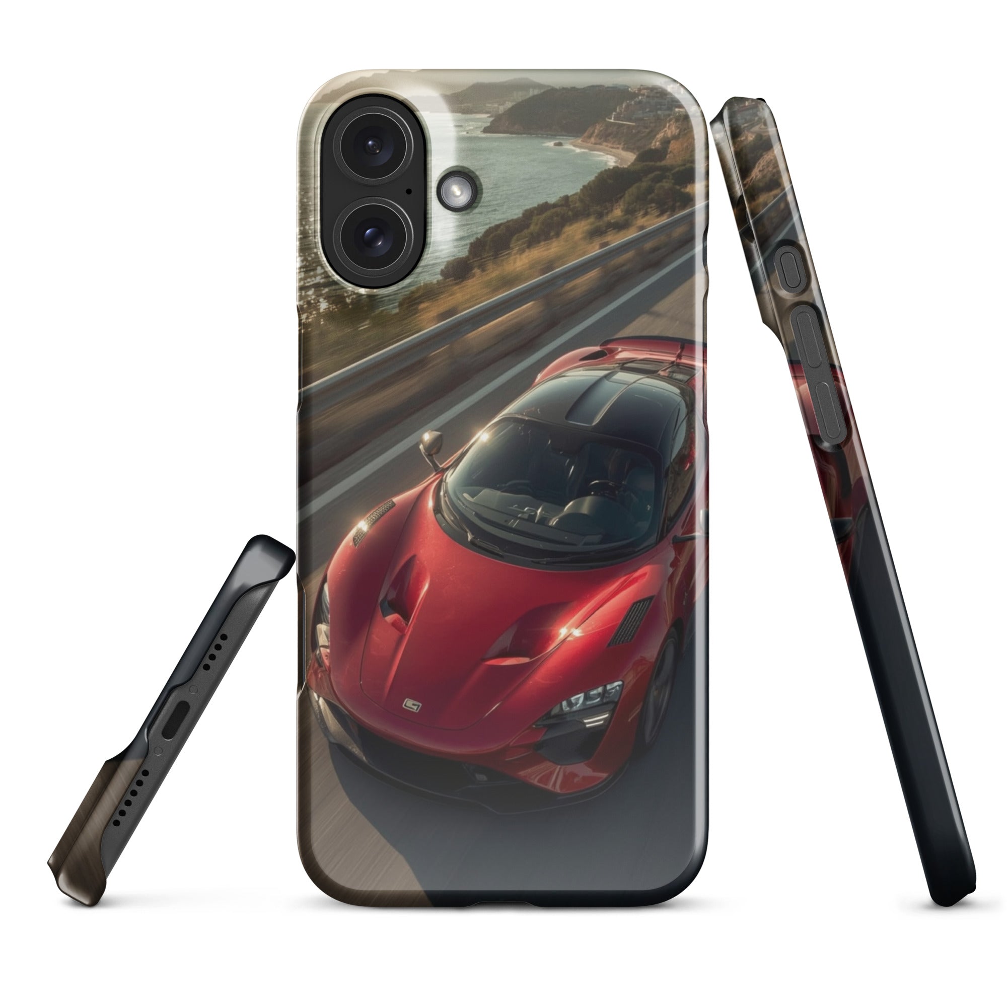 Foto di - Cover Resistente e Compatibile con Ricarica Wireless iPhone – Lucid Red Supercar-Smartphone-Biiply
