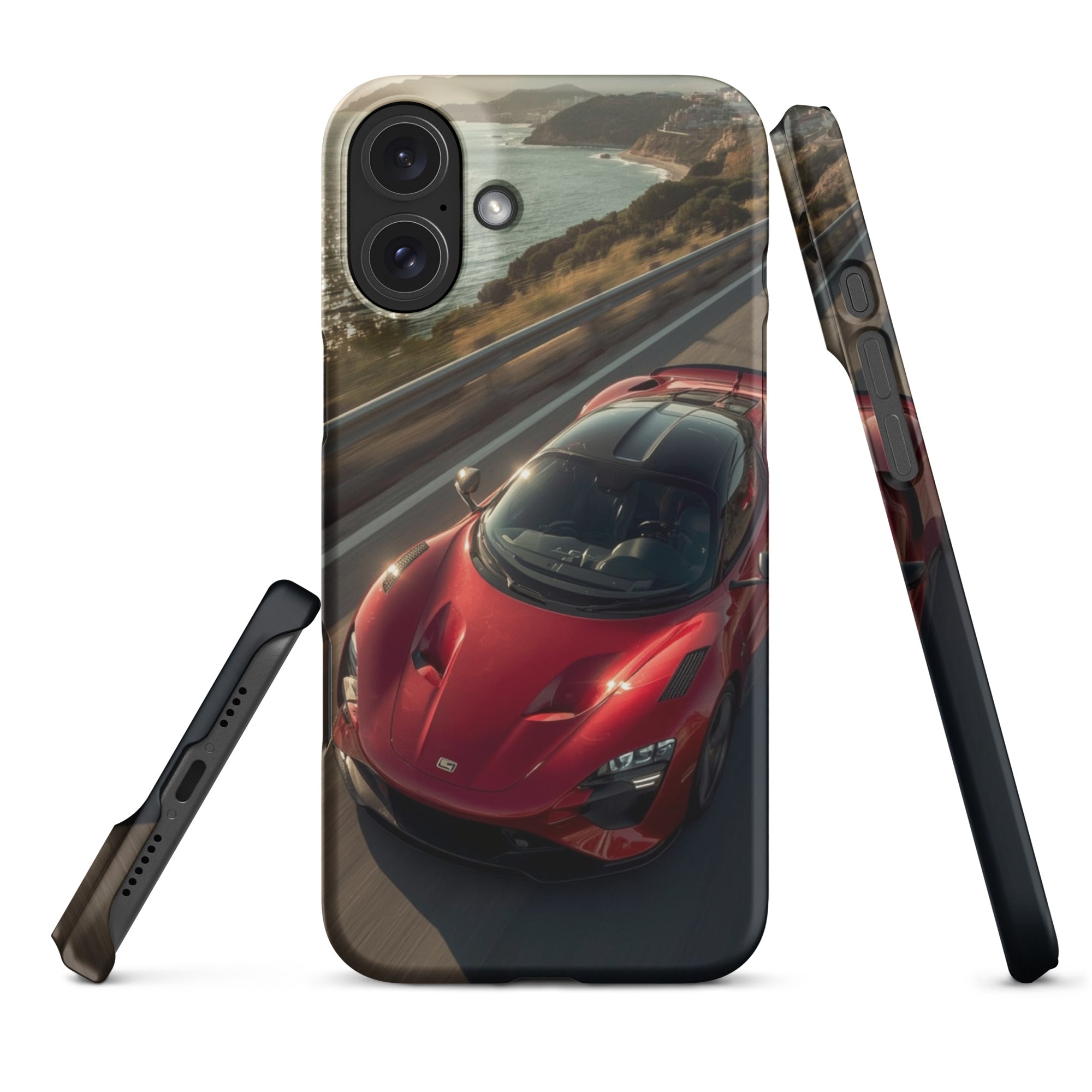 Foto di - Cover Resistente e Compatibile con Ricarica Wireless iPhone – Lucid Red Supercar-Smartphone-Biiply