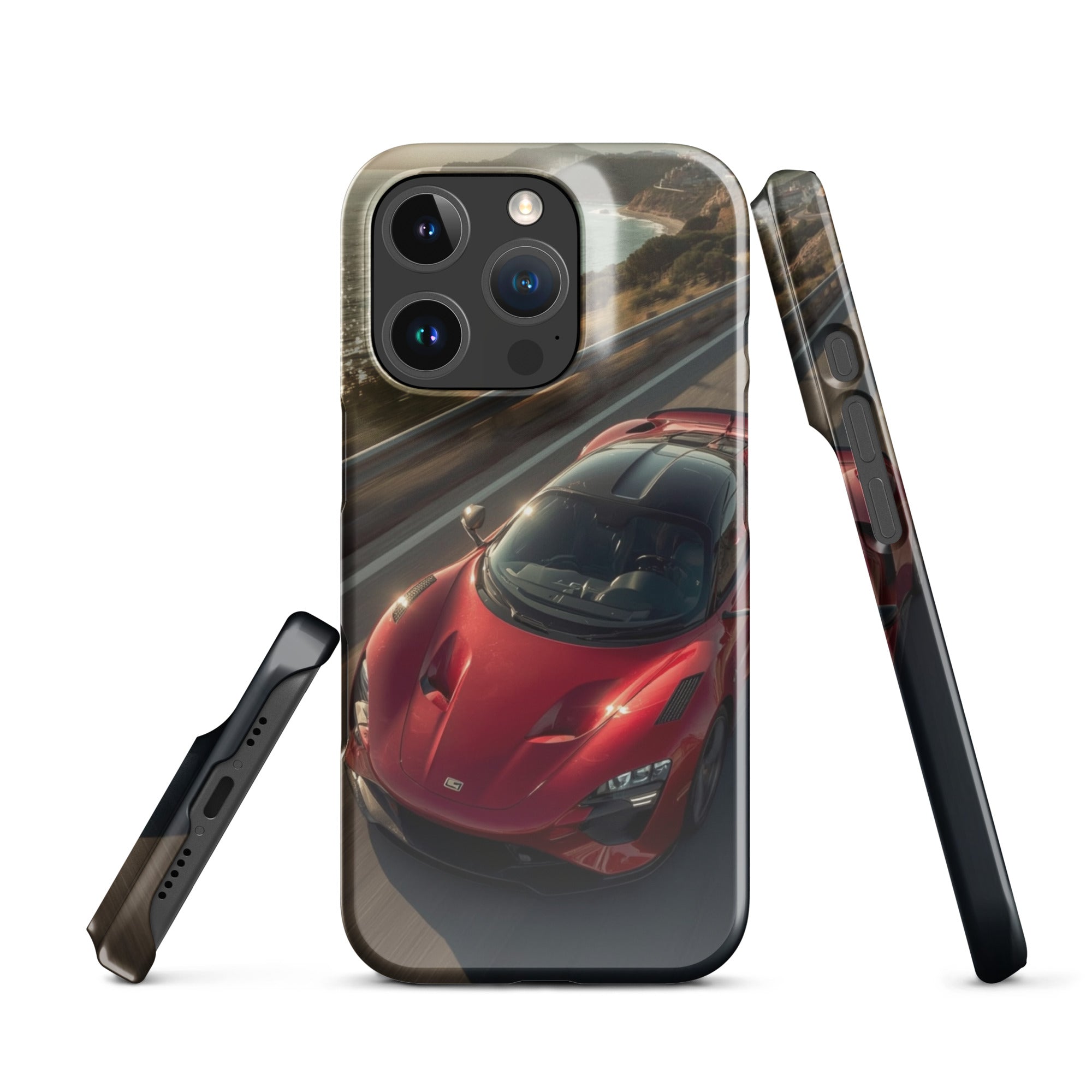 Foto di - Cover Resistente e Compatibile con Ricarica Wireless iPhone – Lucid Red Supercar-Smartphone-Biiply