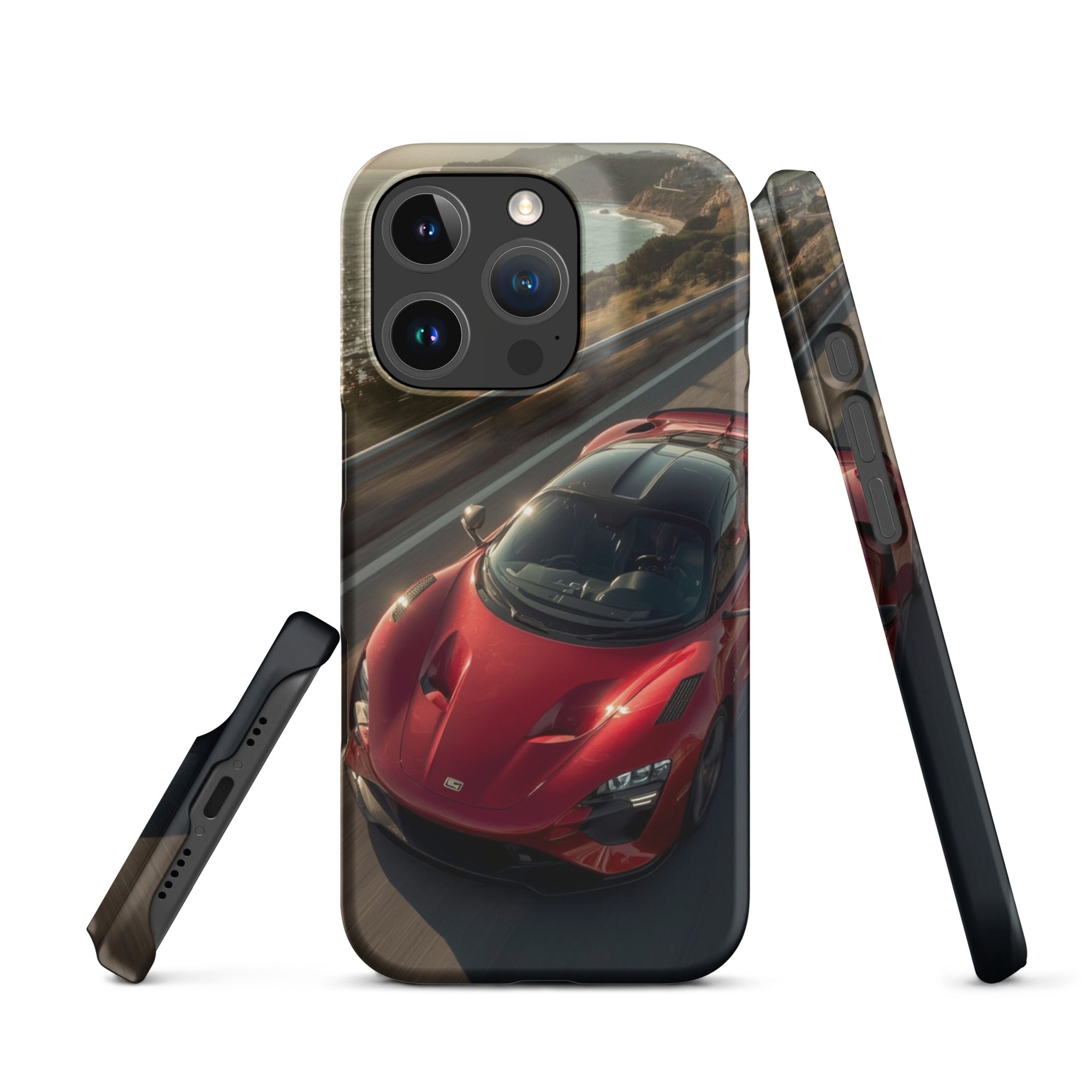 Foto di - Cover Resistente e Compatibile con Ricarica Wireless iPhone – Lucid Red Supercar-Smartphone-Biiply