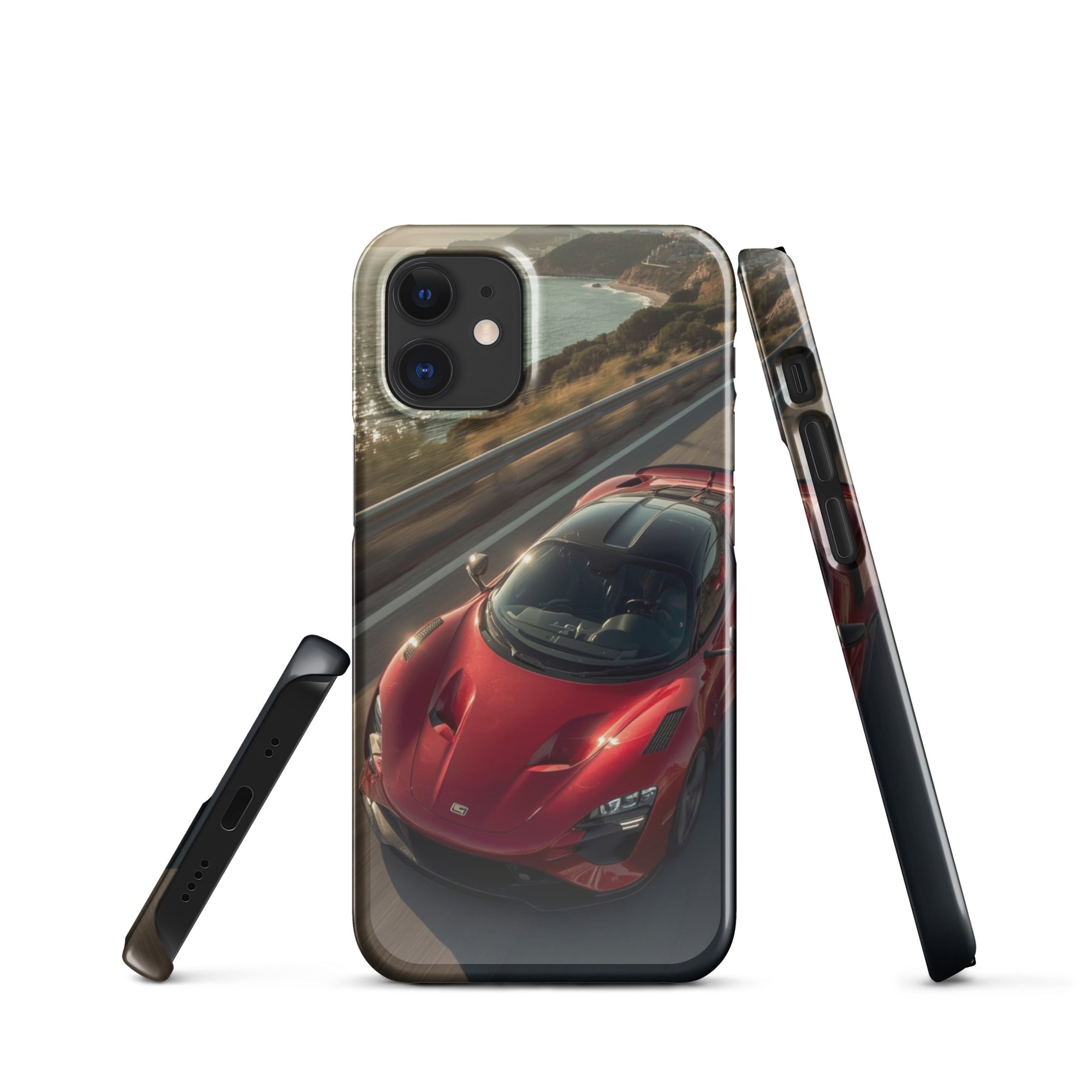 Foto di - Cover Resistente e Compatibile con Ricarica Wireless iPhone – Lucid Red Supercar-Smartphone-Biiply