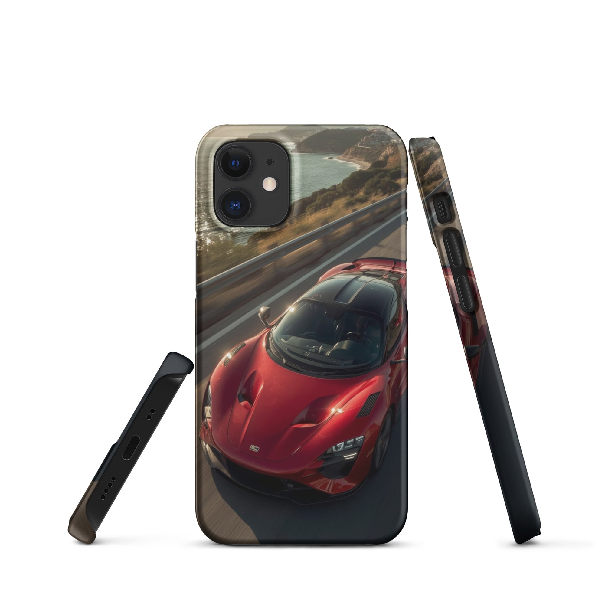 Foto di - Cover Resistente e Compatibile con Ricarica Wireless iPhone – Lucid Red Supercar-Smartphone-Biiply