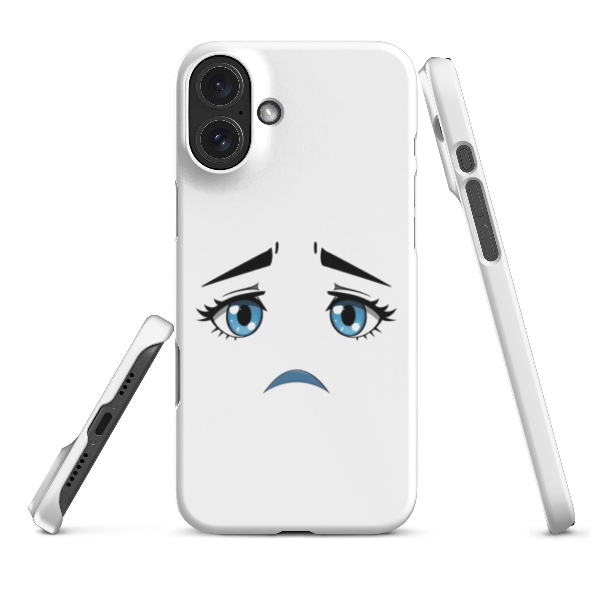 Foto di - Cover Resistente e Compatibile con Ricarica Wireless iPhone – Occhi Tristi-Smartphone-Biiply