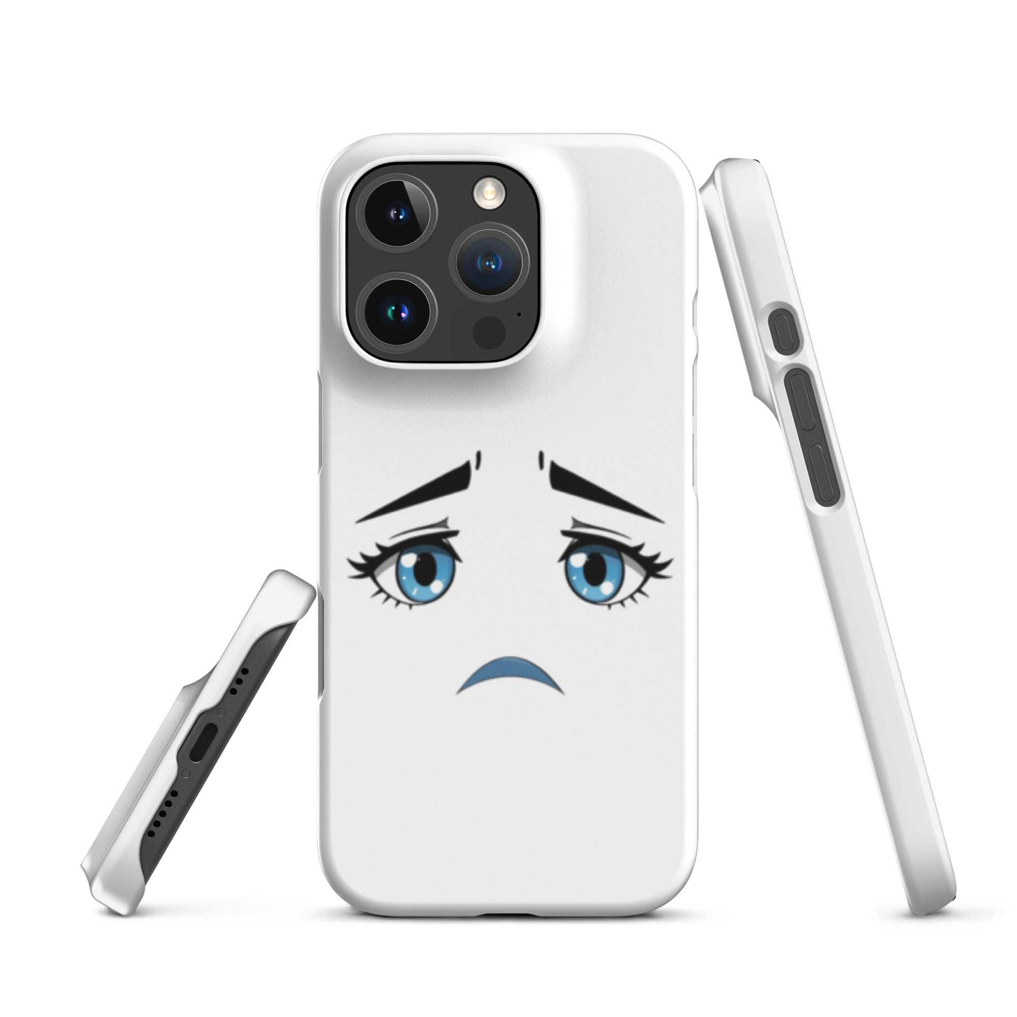 Foto di - Cover Resistente e Compatibile con Ricarica Wireless iPhone – Occhi Tristi-Smartphone-Biiply