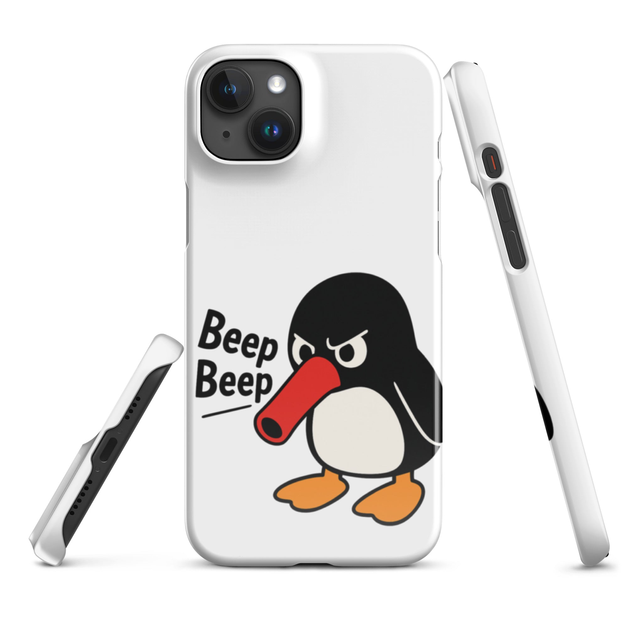 Foto di - Cover Resistente e Compatibile con Ricarica Wireless iPhone – Pinguino Arrabbiato-Smartphone-Biiply