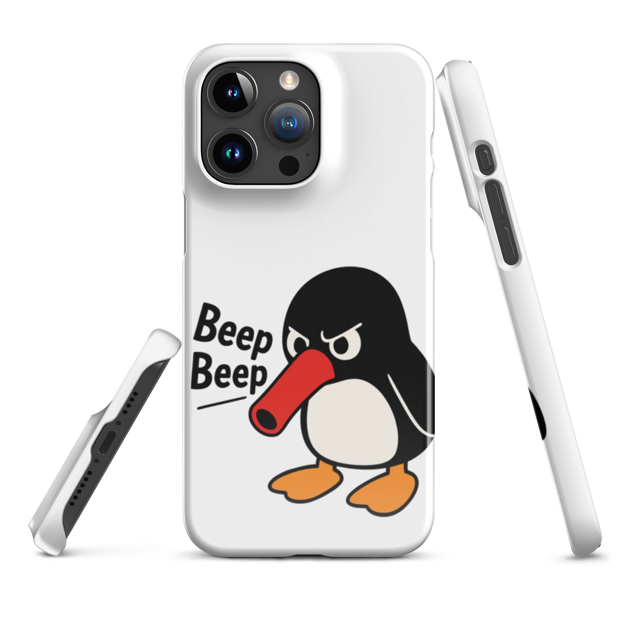 Foto di - Cover Resistente e Compatibile con Ricarica Wireless iPhone – Pinguino Arrabbiato-Smartphone-Biiply