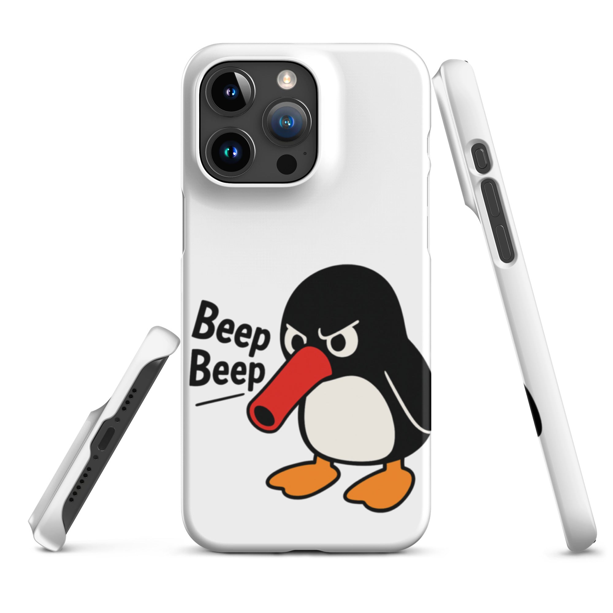 Foto di - Cover Resistente e Compatibile con Ricarica Wireless iPhone – Pinguino Arrabbiato-Smartphone-Biiply