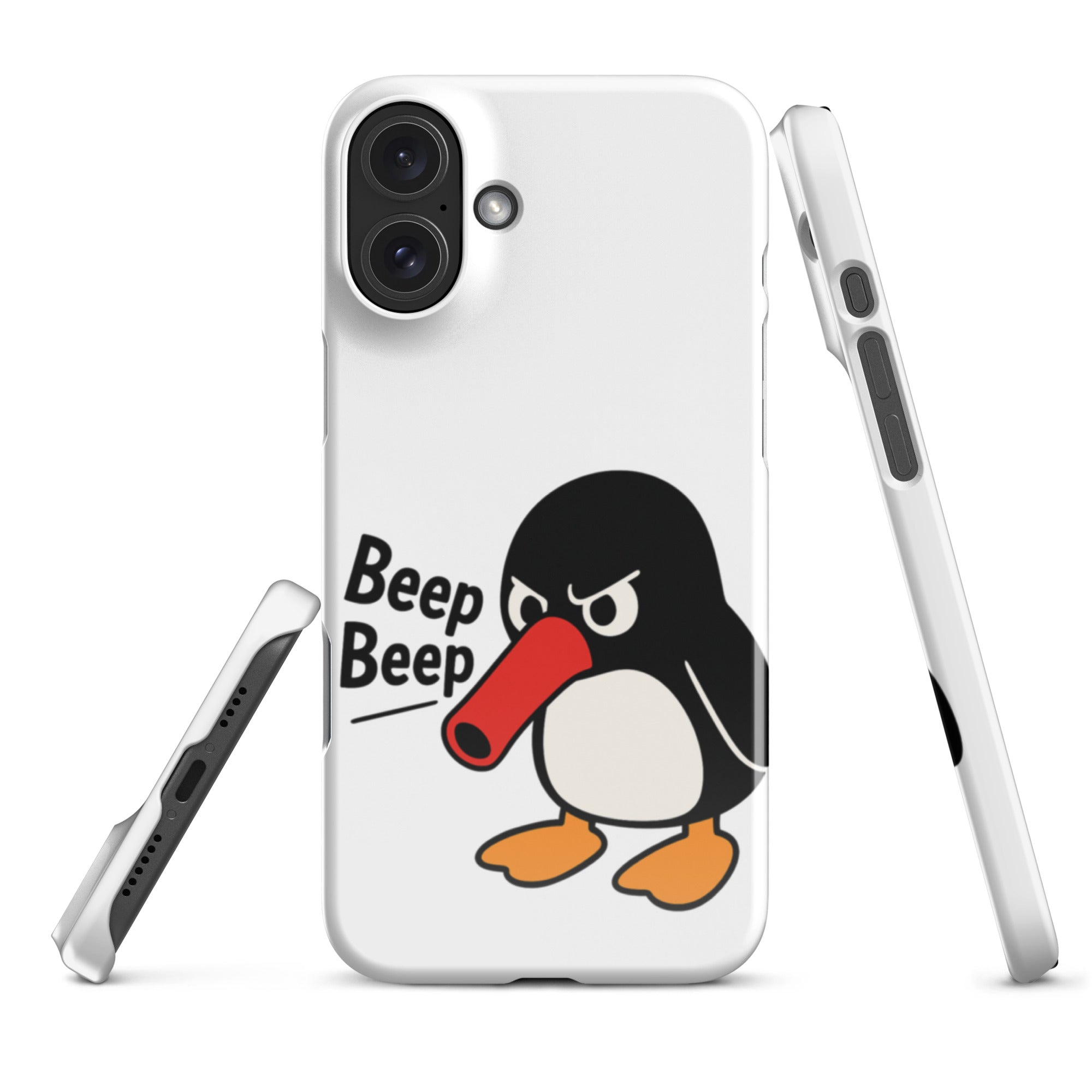 Foto di - Cover Resistente e Compatibile con Ricarica Wireless iPhone – Pinguino Arrabbiato-Smartphone-Biiply
