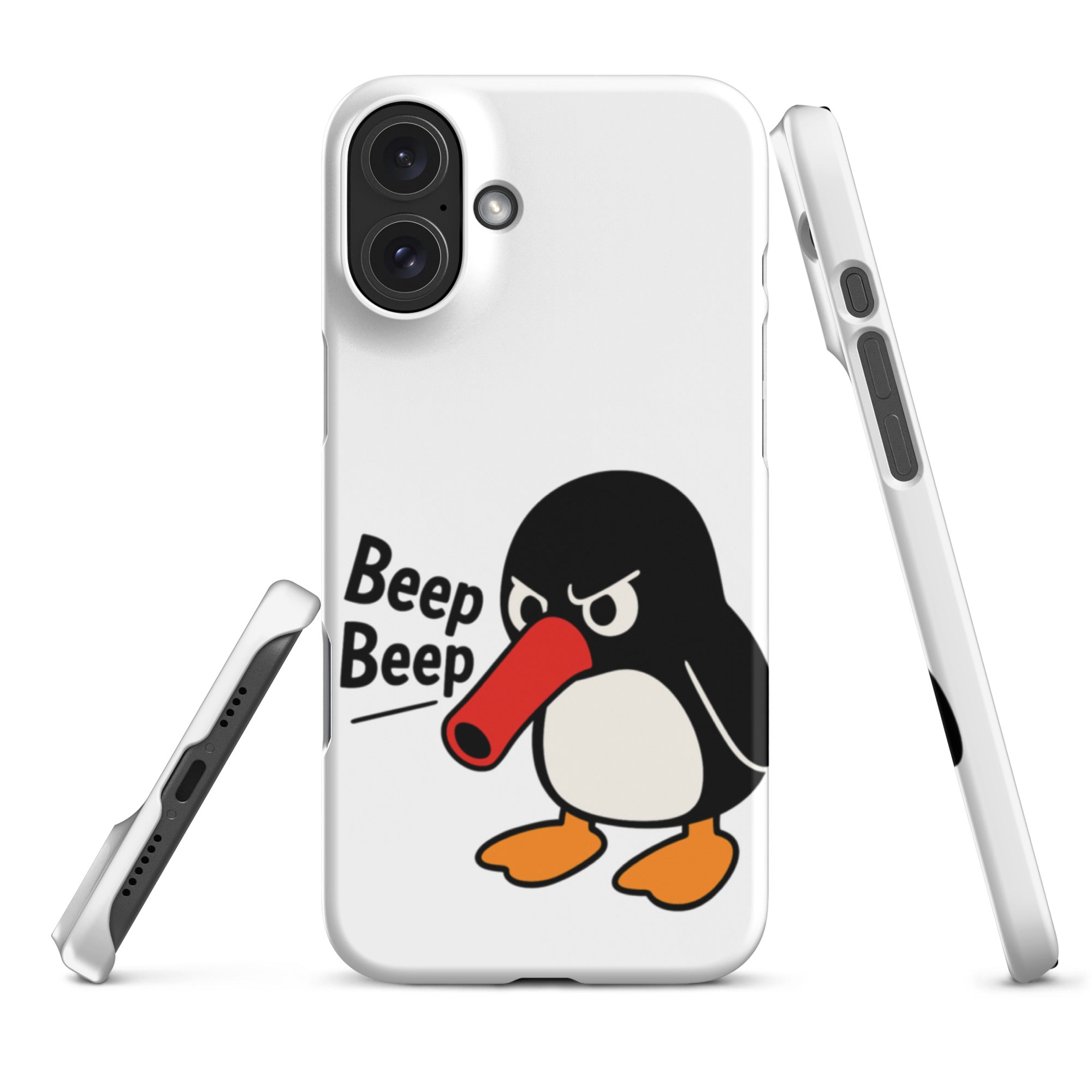 Foto di - Cover Resistente e Compatibile con Ricarica Wireless iPhone – Pinguino Arrabbiato-Smartphone-Biiply