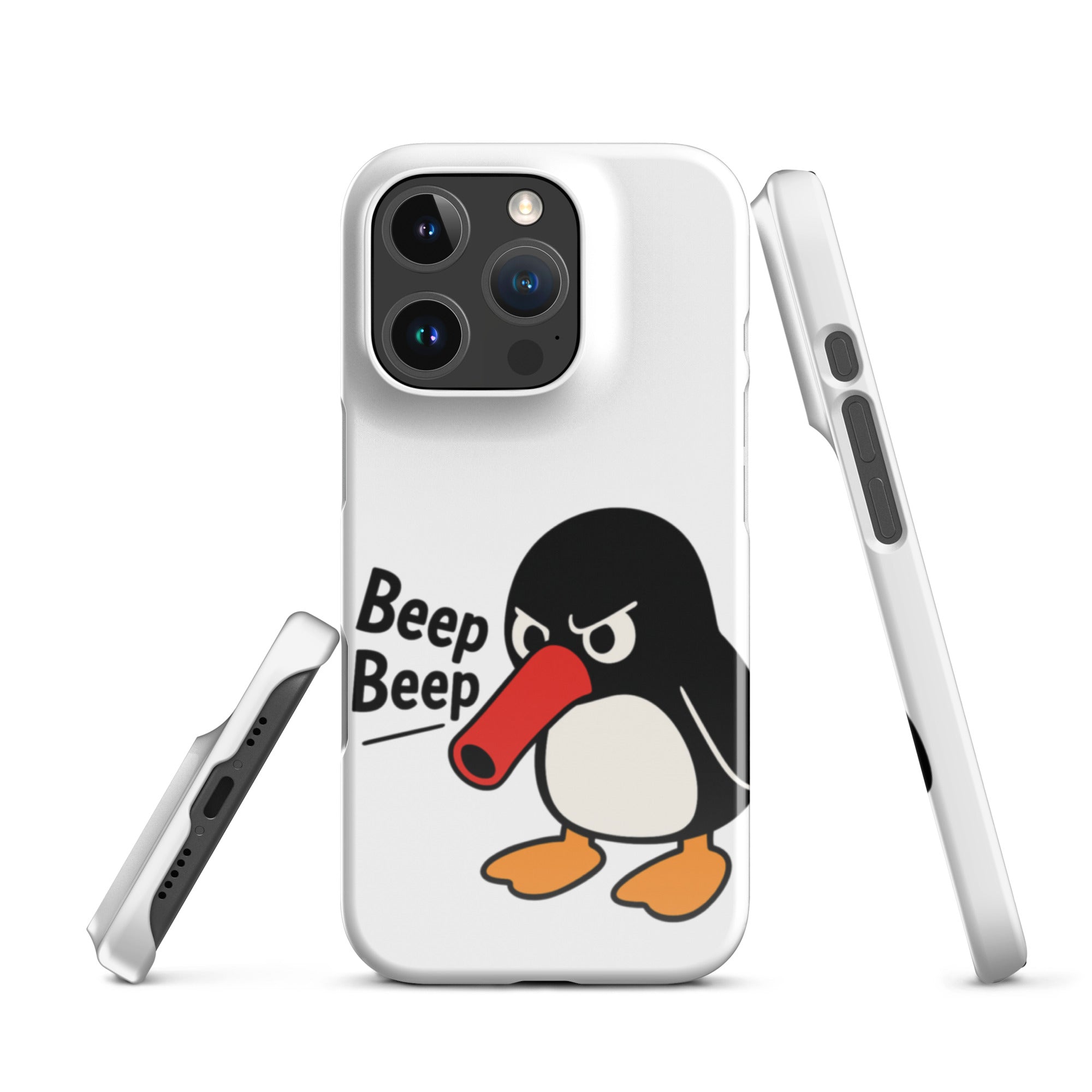 Foto di - Cover Resistente e Compatibile con Ricarica Wireless iPhone – Pinguino Arrabbiato-Smartphone-Biiply
