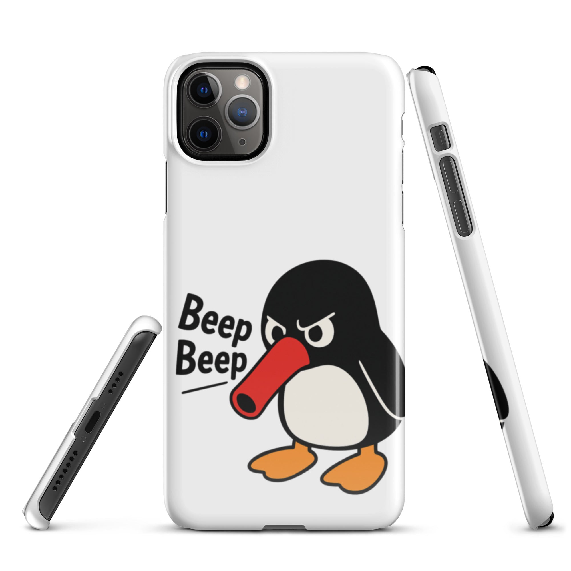 Foto di - Cover Resistente e Compatibile con Ricarica Wireless iPhone – Pinguino Arrabbiato-Smartphone-Biiply