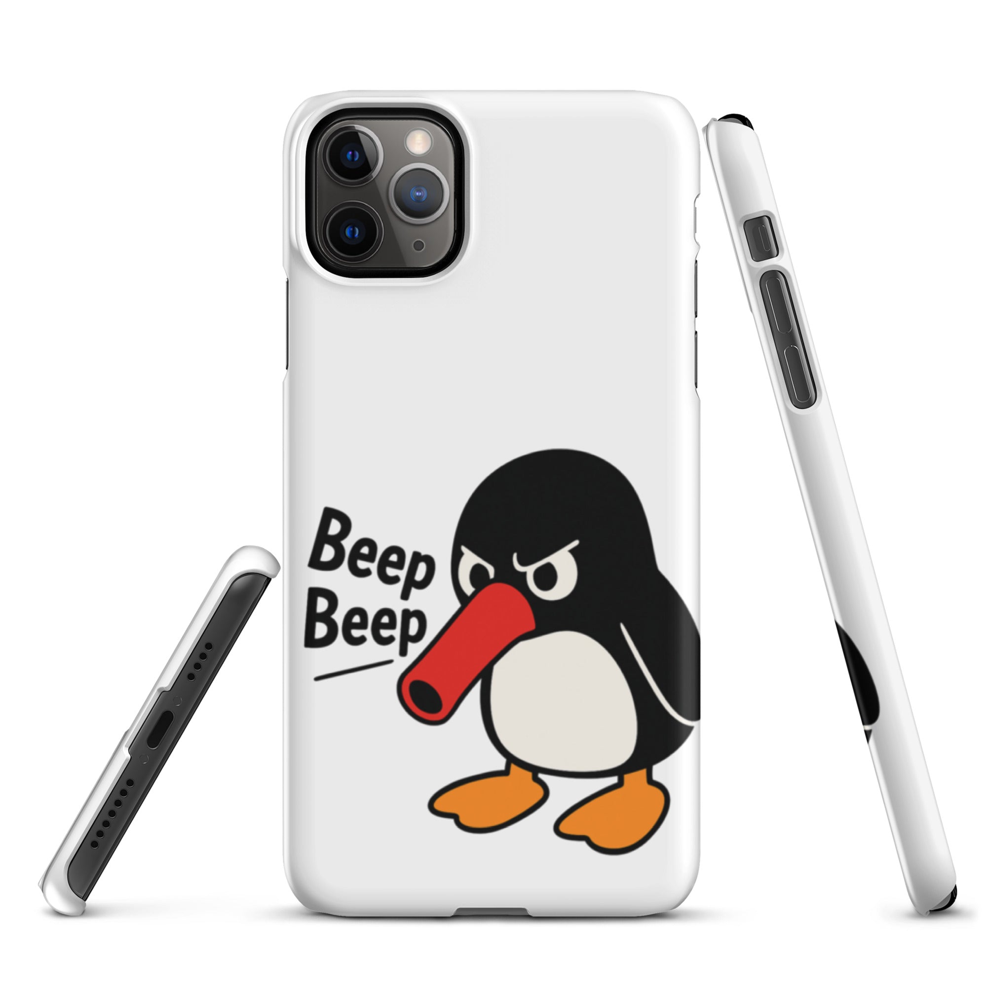 Foto di - Cover Resistente e Compatibile con Ricarica Wireless iPhone – Pinguino Arrabbiato-Smartphone-Biiply