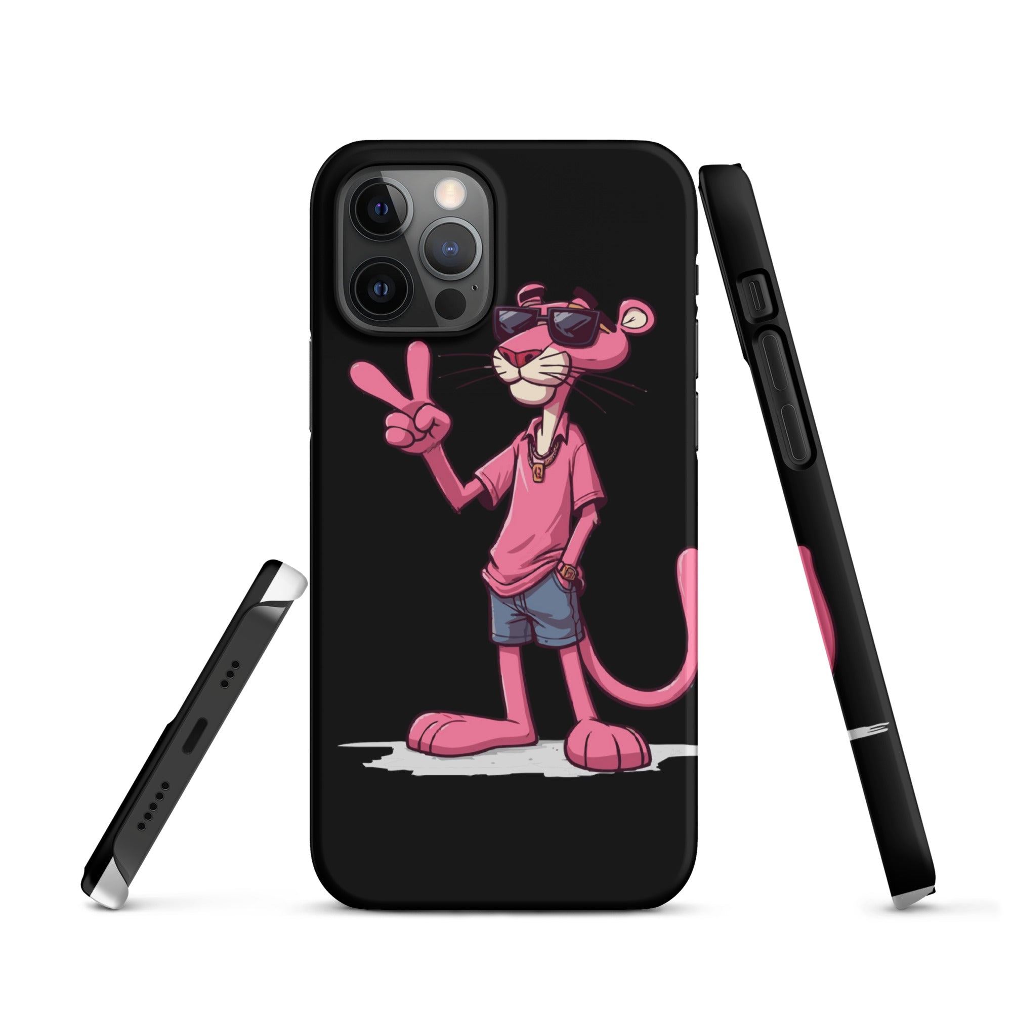Foto di - Cover Resistente e Compatibile con Ricarica Wireless iPhone – Pink Panter-Smartphone-Biiply