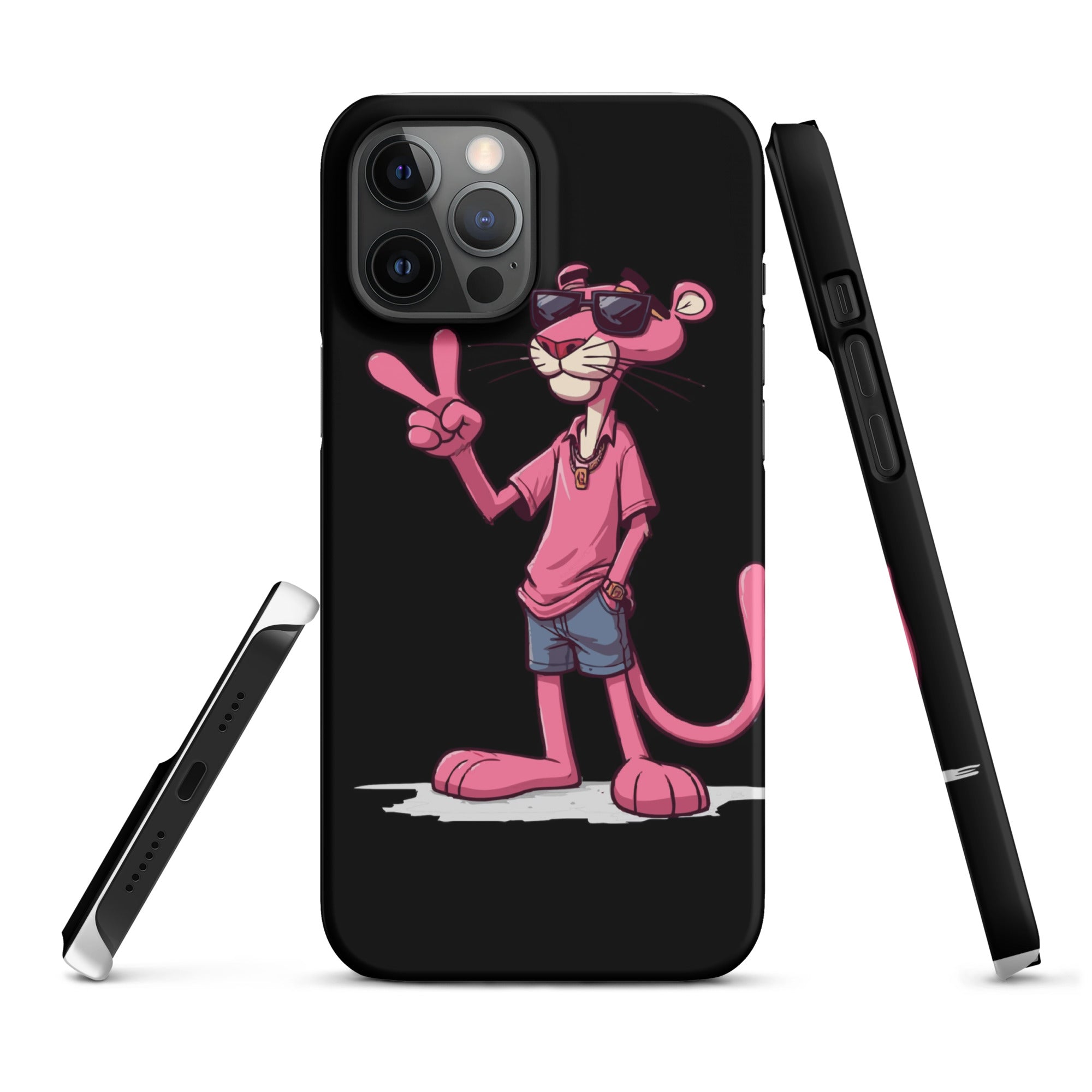 Foto di - Cover Resistente e Compatibile con Ricarica Wireless iPhone – Pink Panter-Smartphone-Biiply