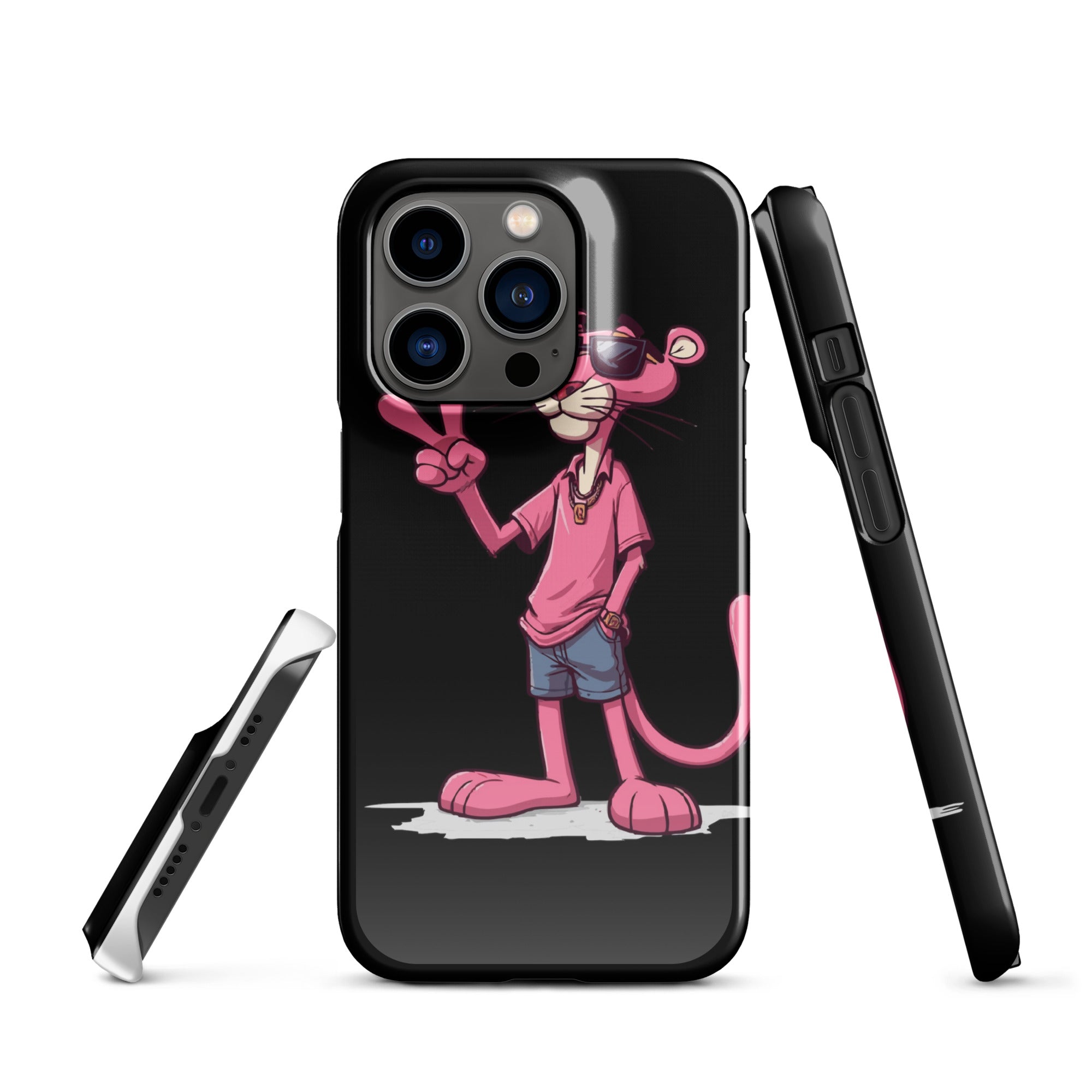 Foto di - Cover Resistente e Compatibile con Ricarica Wireless iPhone – Pink Panter-Smartphone-Biiply