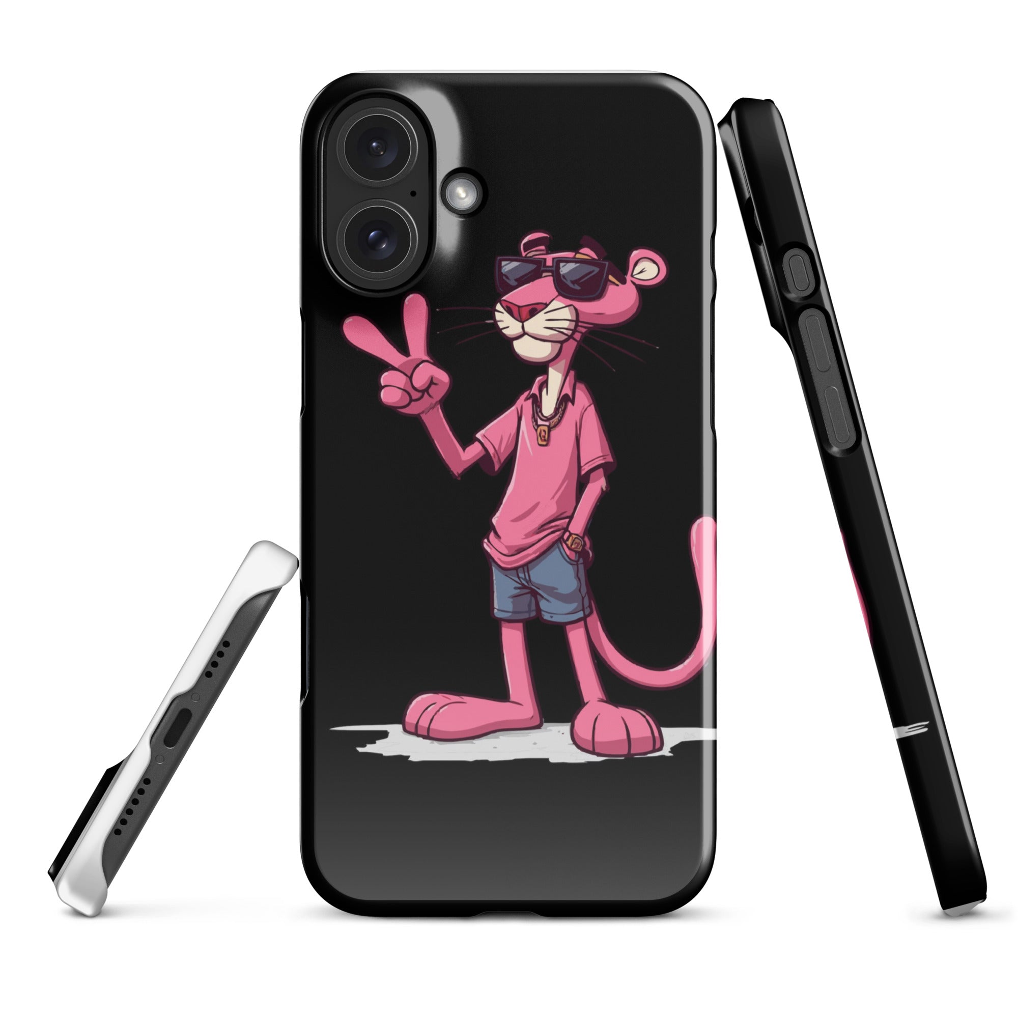 Foto di - Cover Resistente e Compatibile con Ricarica Wireless iPhone – Pink Panter-Smartphone-Biiply