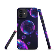 Foto di - Cover Resistente e Compatibile con Ricarica Wireless iPhone – Purple Bubbles-Smartphone-Biiply