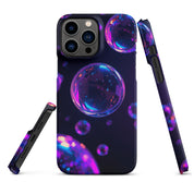Foto di - Cover Resistente e Compatibile con Ricarica Wireless iPhone – Purple Bubbles-Smartphone-Biiply