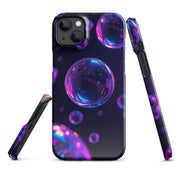 Foto di - Cover Resistente e Compatibile con Ricarica Wireless iPhone – Purple Bubbles-Smartphone-Biiply