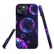 Foto di - Cover Resistente e Compatibile con Ricarica Wireless iPhone – Purple Bubbles-Smartphone-Biiply