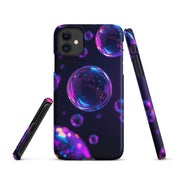 Foto di - Cover Resistente e Compatibile con Ricarica Wireless iPhone – Purple Bubbles-Smartphone-Biiply