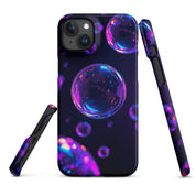 Foto di - Cover Resistente e Compatibile con Ricarica Wireless iPhone – Purple Bubbles-Smartphone-Biiply