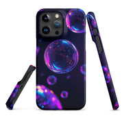 Foto di - Cover Resistente e Compatibile con Ricarica Wireless iPhone – Purple Bubbles-Smartphone-Biiply