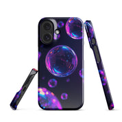 Foto di - Cover Resistente e Compatibile con Ricarica Wireless iPhone – Purple Bubbles-Smartphone-Biiply