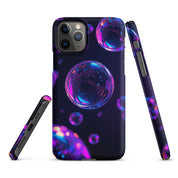 Foto di - Cover Resistente e Compatibile con Ricarica Wireless iPhone – Purple Bubbles-Smartphone-Biiply