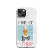 Foto di - Cover Resistente e Compatibile con Ricarica Wireless iPhone – Thanks God It's FRIDAY-Smartphone-Biiply