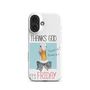 Foto di - Cover Resistente e Compatibile con Ricarica Wireless iPhone – Thanks God It's FRIDAY-Smartphone-Biiply