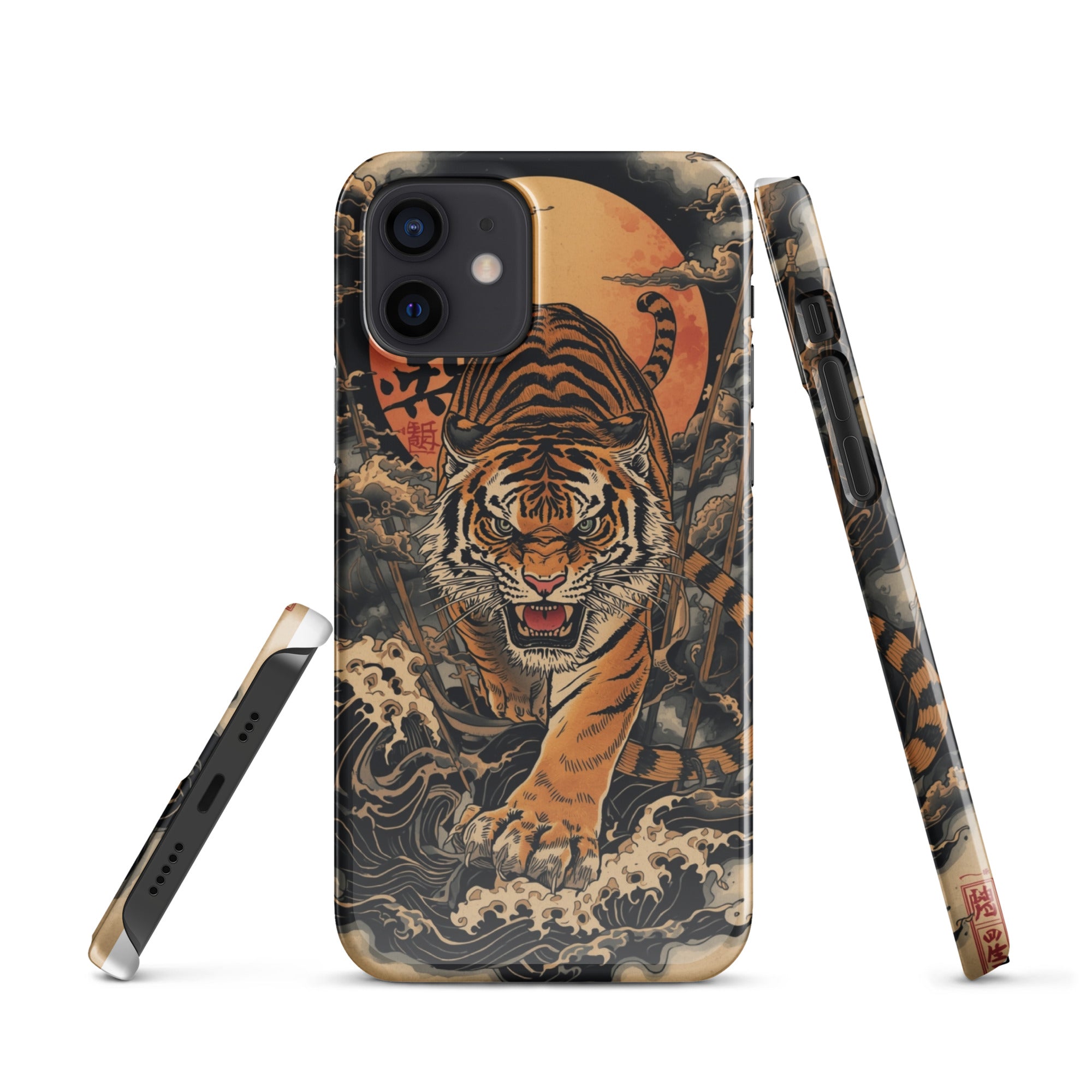 Foto di - Cover Resistente e Compatibile con Ricarica Wireless iPhone – Tigre Giapponese-Smartphone-Biiply