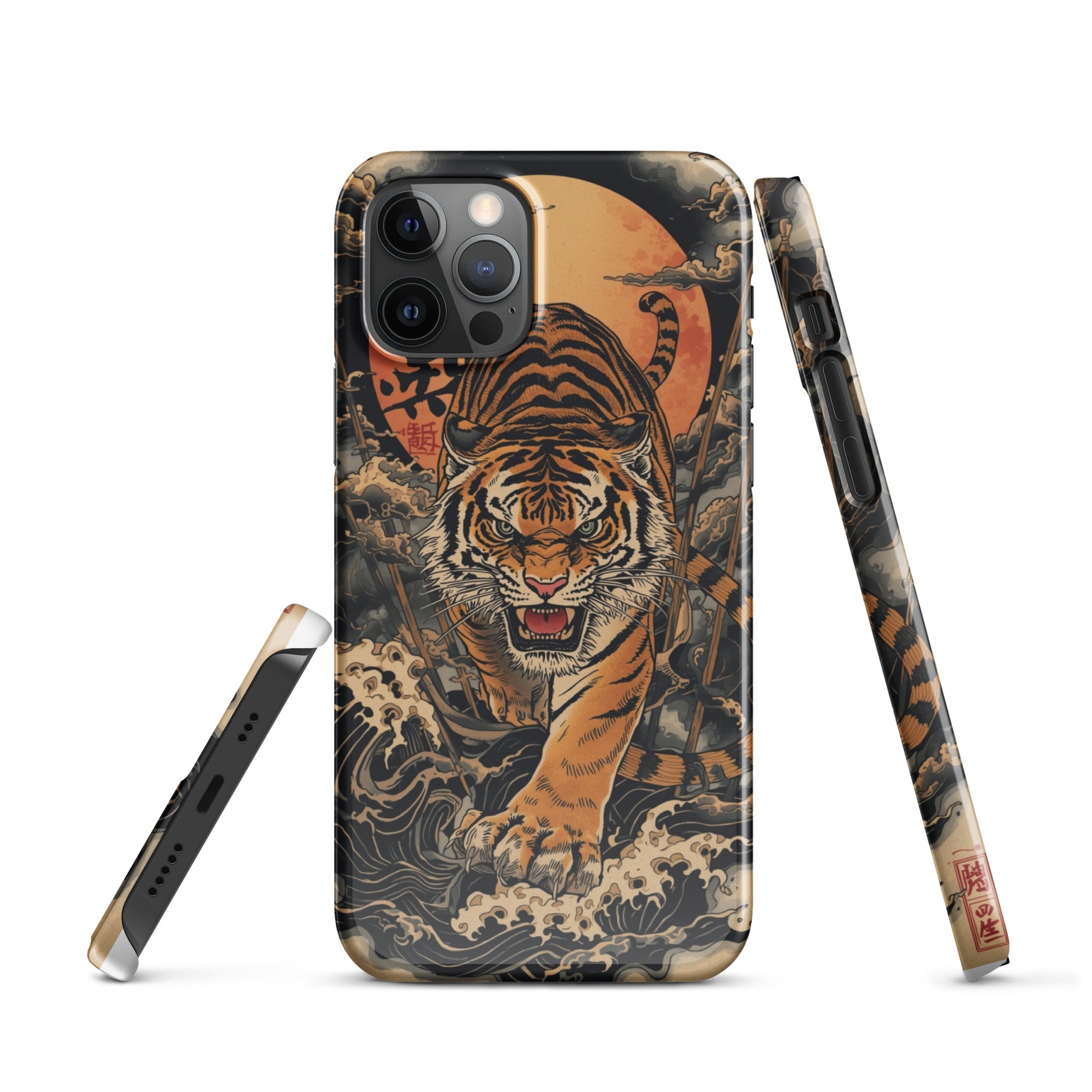 Foto di - Cover Resistente e Compatibile con Ricarica Wireless iPhone – Tigre Giapponese-Smartphone-Biiply