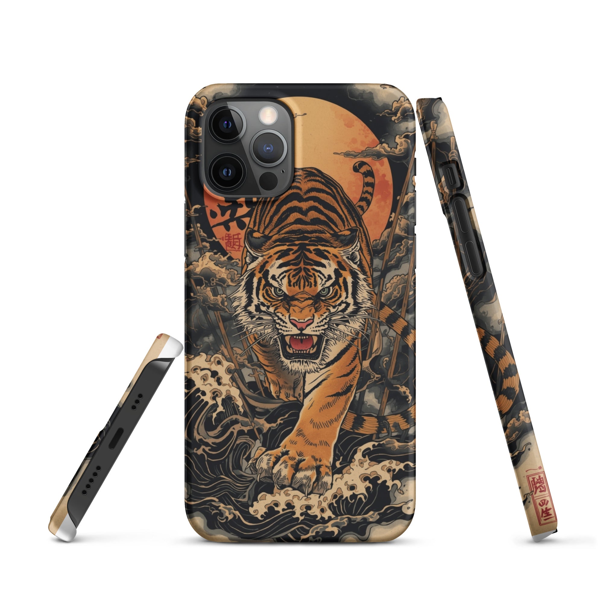 Foto di - Cover Resistente e Compatibile con Ricarica Wireless iPhone – Tigre Giapponese-Smartphone-Biiply