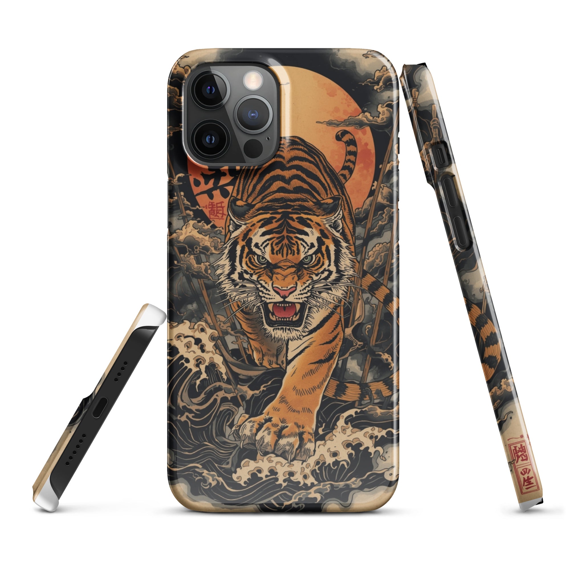 Foto di - Cover Resistente e Compatibile con Ricarica Wireless iPhone – Tigre Giapponese-Smartphone-Biiply