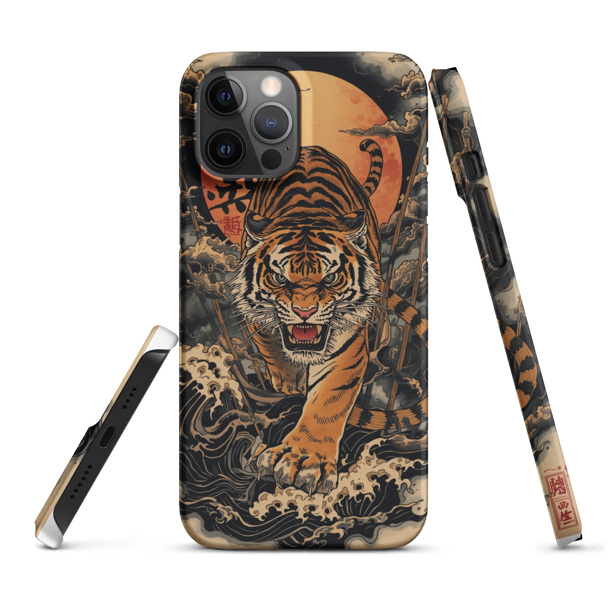 Foto di - Cover Resistente e Compatibile con Ricarica Wireless iPhone – Tigre Giapponese-Smartphone-Biiply