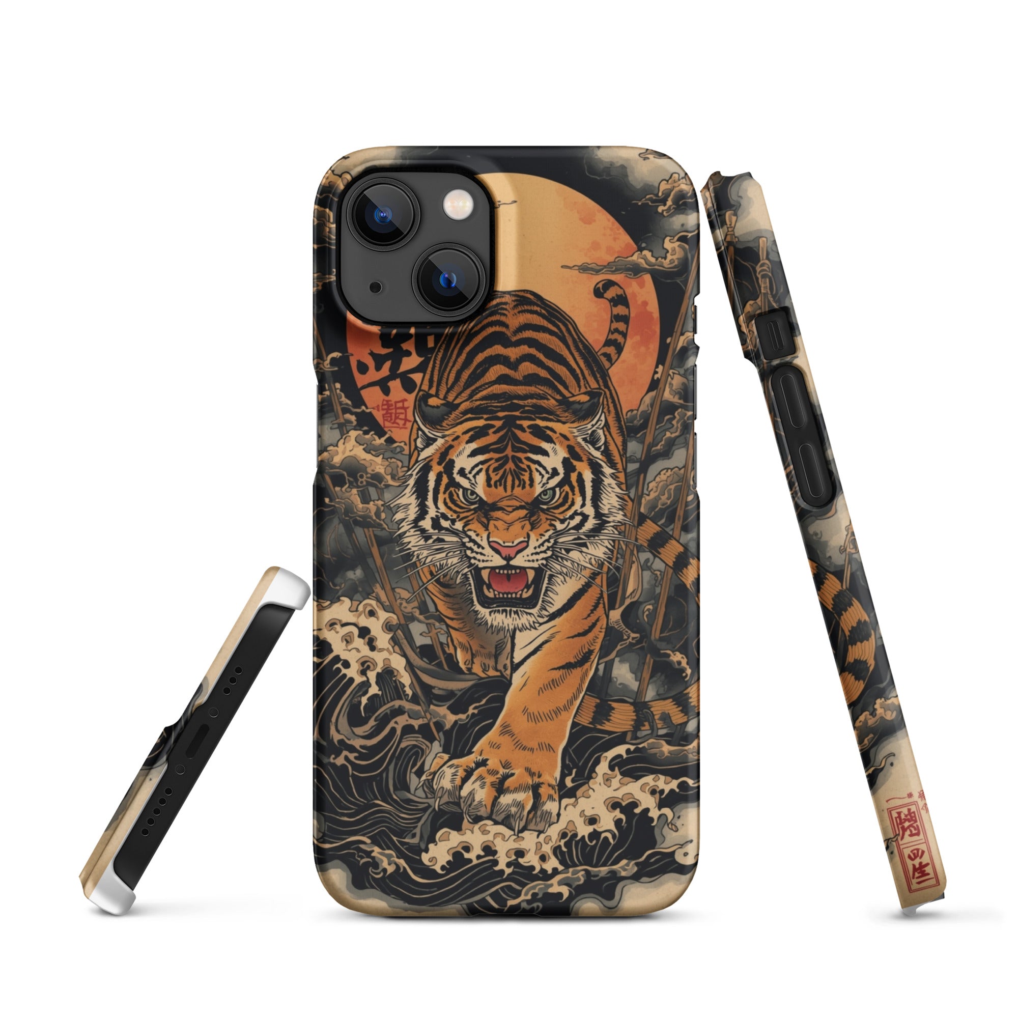 Foto di - Cover Resistente e Compatibile con Ricarica Wireless iPhone – Tigre Giapponese-Smartphone-Biiply