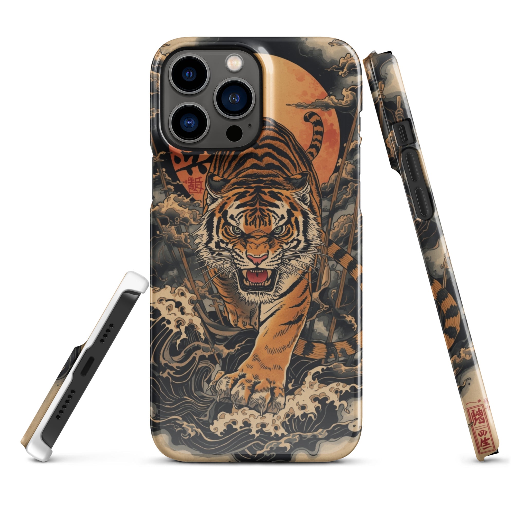Foto di - Cover Resistente e Compatibile con Ricarica Wireless iPhone – Tigre Giapponese-Smartphone-Biiply