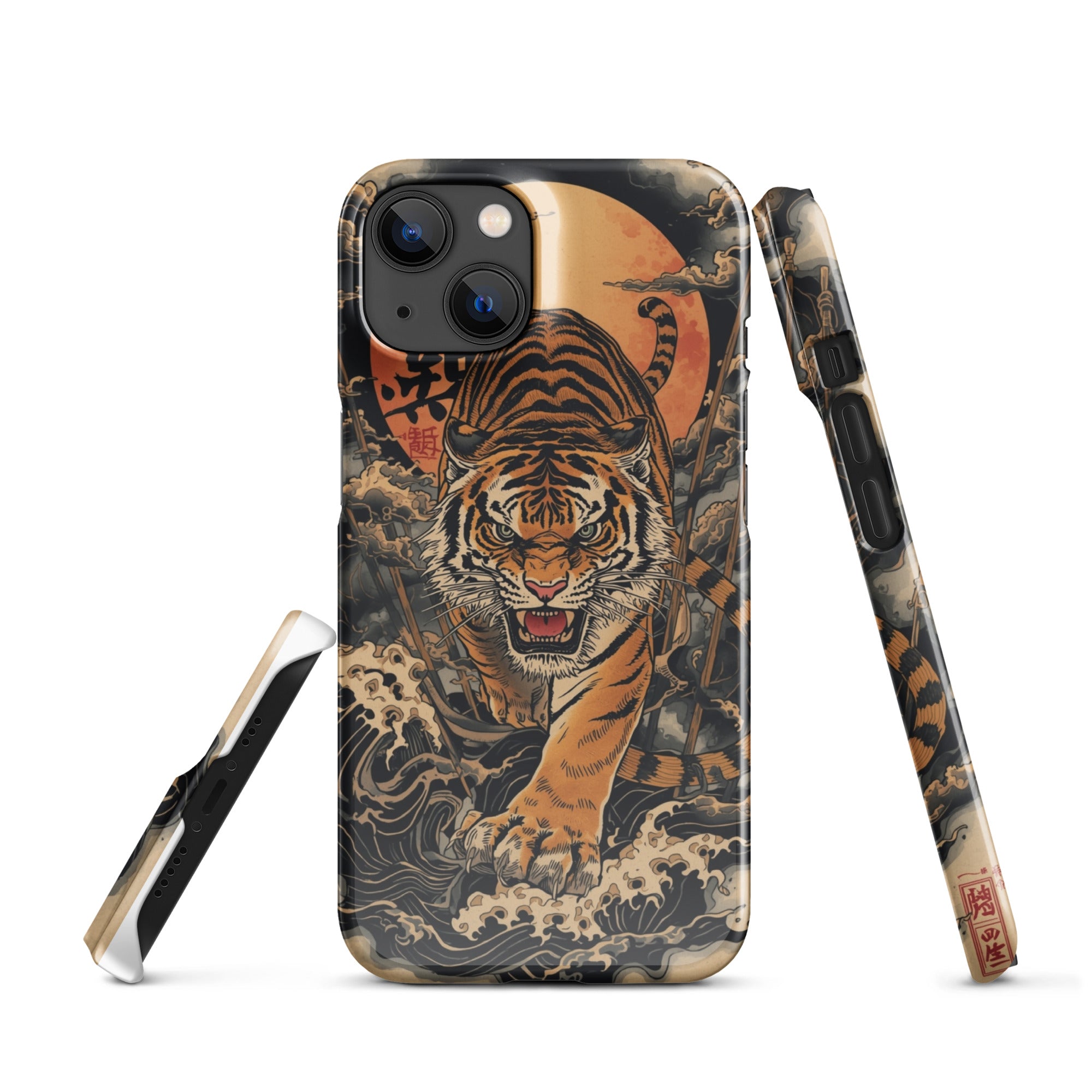 Foto di - Cover Resistente e Compatibile con Ricarica Wireless iPhone – Tigre Giapponese-Smartphone-Biiply