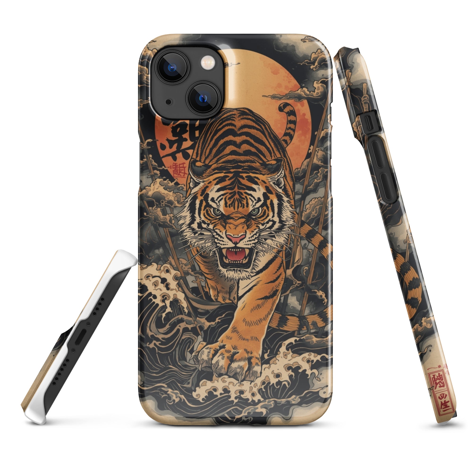 Foto di - Cover Resistente e Compatibile con Ricarica Wireless iPhone – Tigre Giapponese-Smartphone-Biiply