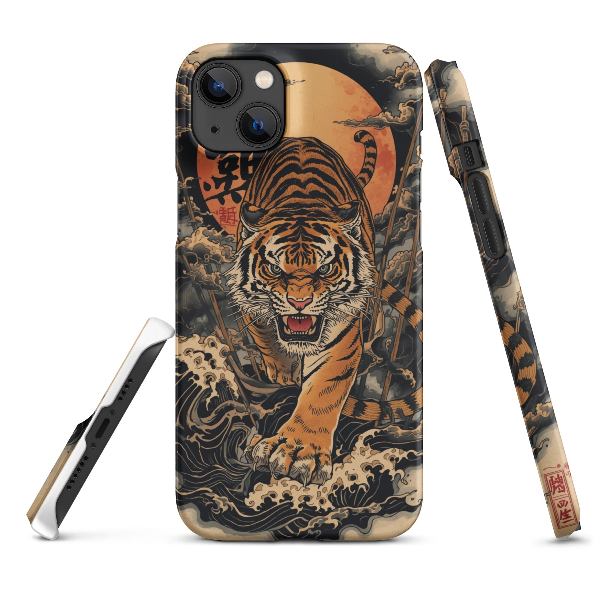 Foto di - Cover Resistente e Compatibile con Ricarica Wireless iPhone – Tigre Giapponese-Smartphone-Biiply