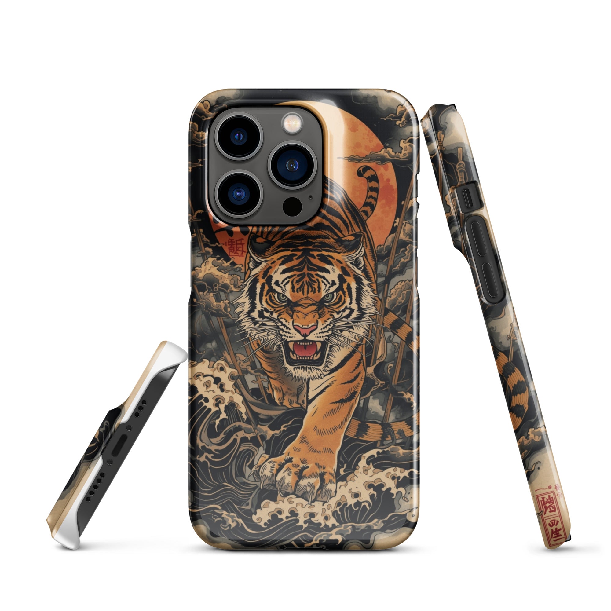 Foto di - Cover Resistente e Compatibile con Ricarica Wireless iPhone – Tigre Giapponese-Smartphone-Biiply