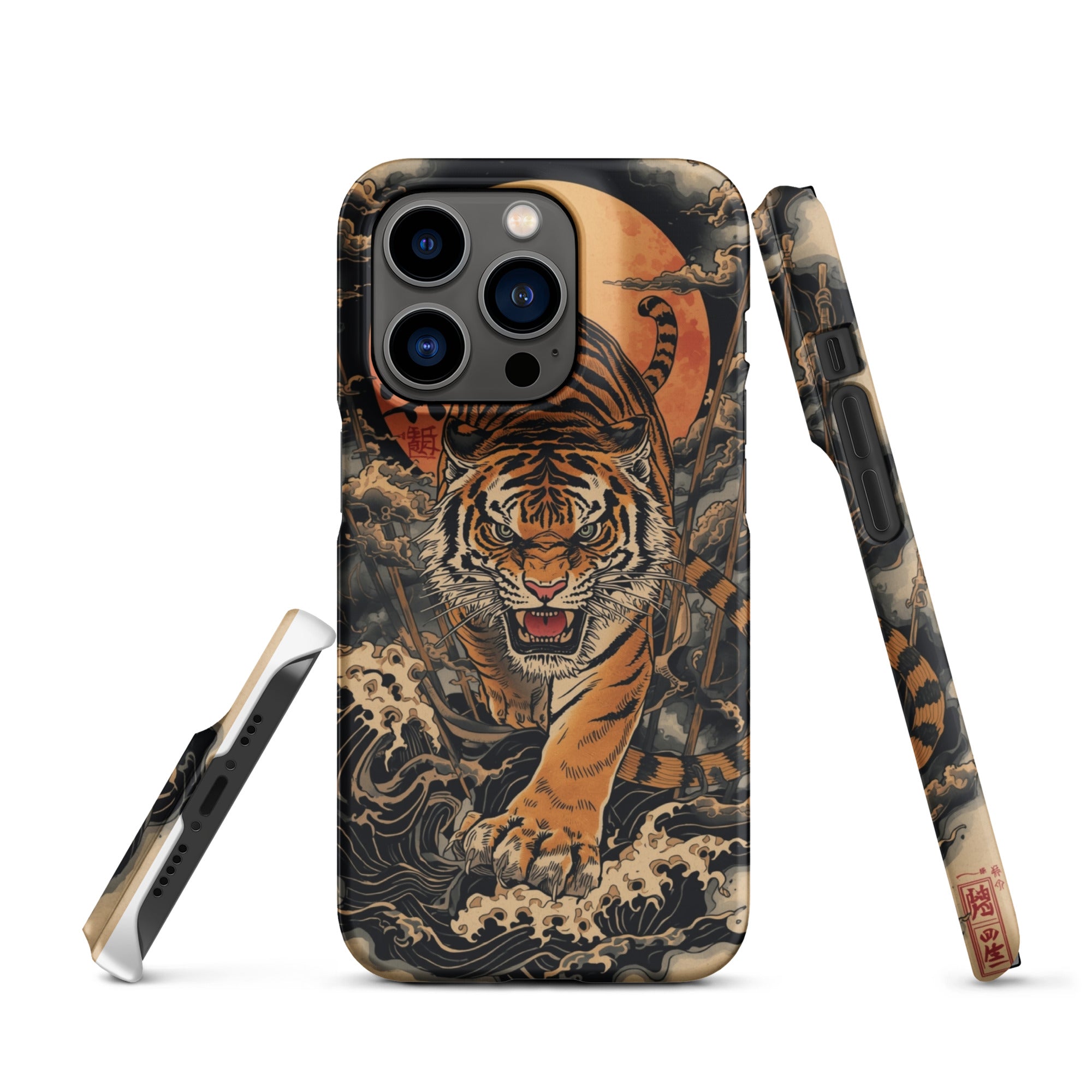 Foto di - Cover Resistente e Compatibile con Ricarica Wireless iPhone – Tigre Giapponese-Smartphone-Biiply