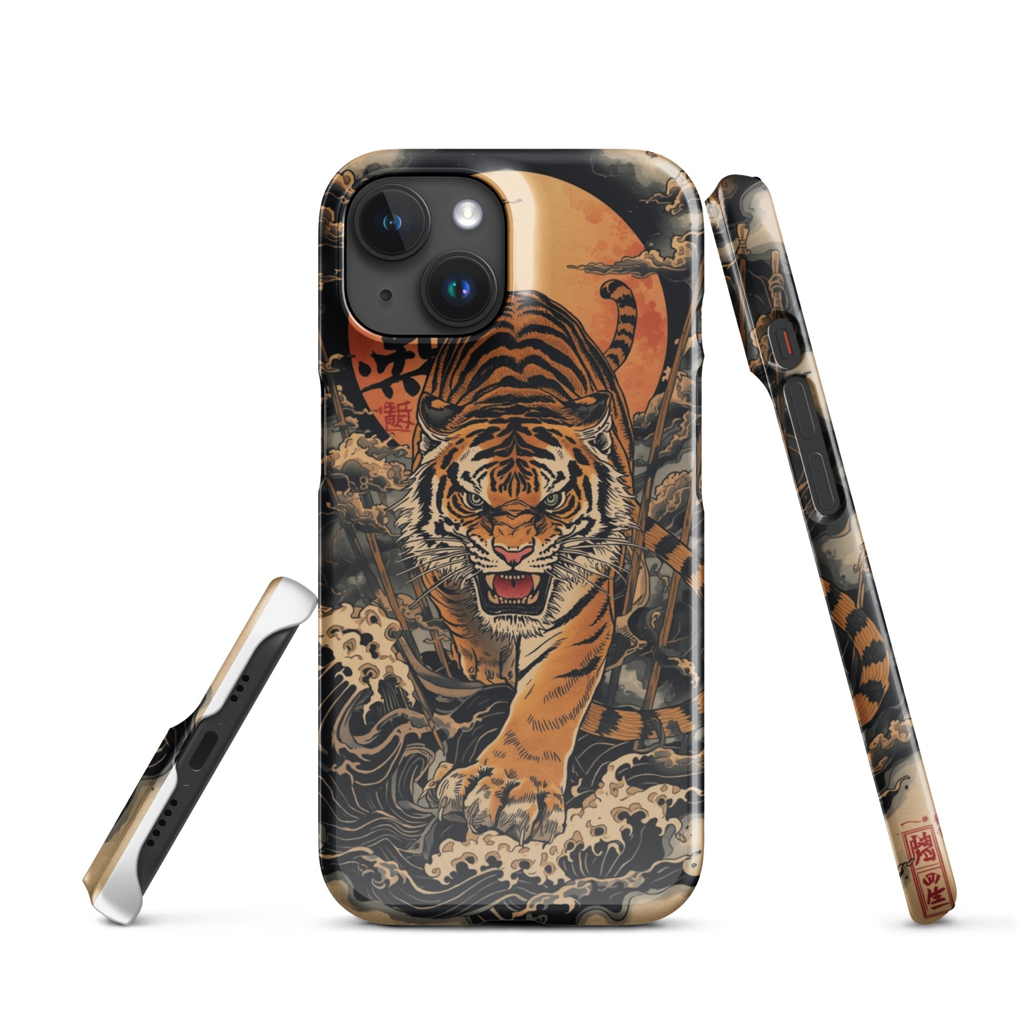 Foto di - Cover Resistente e Compatibile con Ricarica Wireless iPhone – Tigre Giapponese-Smartphone-Biiply